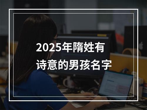 2025年隋姓有诗意的男孩名字