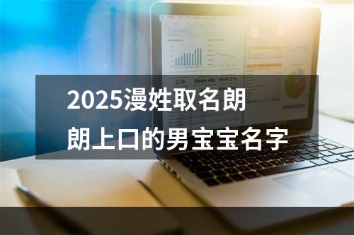 2025漫姓取名朗朗上口的男宝宝名字