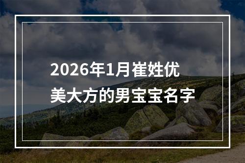 2026年1月崔姓优美大方的男宝宝名字