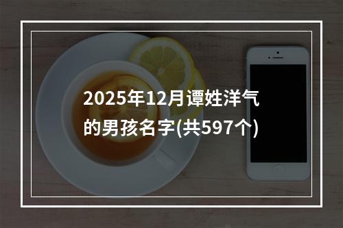 2025年12月谭姓洋气的男孩名字(共597个)
