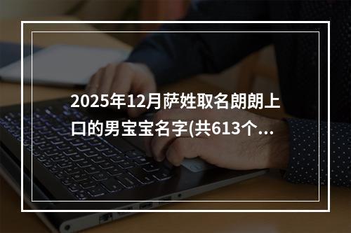 2025年12月萨姓取名朗朗上口的男宝宝名字(共613个)