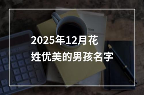 2025年12月花姓优美的男孩名字