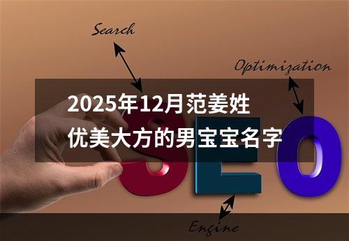 2025年12月范姜姓优美大方的男宝宝名字