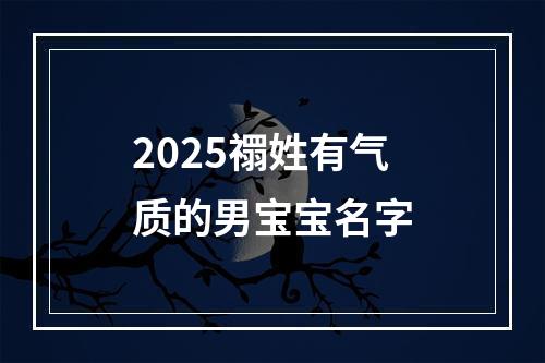 2025禤姓有气质的男宝宝名字
