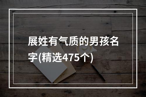 展姓有气质的男孩名字(精选475个)