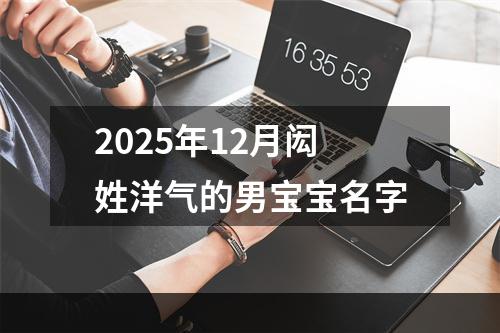 2025年12月闳姓洋气的男宝宝名字