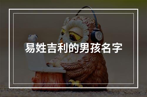 易姓吉利的男孩名字