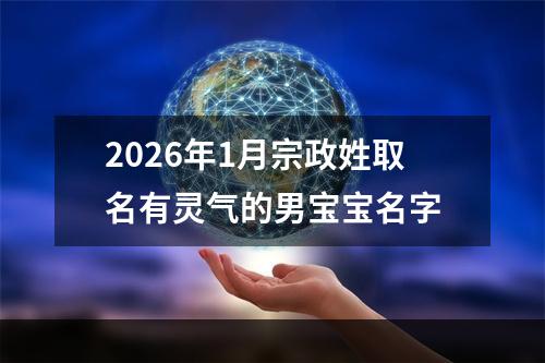 2026年1月宗政姓取名有灵气的男宝宝名字