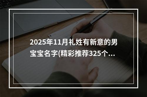 2025年11月礼姓有新意的男宝宝名字(精彩推荐325个)