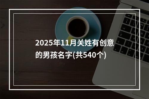 2025年11月关姓有创意的男孩名字(共540个)