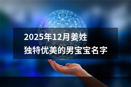 2025年12月姜姓独特优美的男宝宝名字
