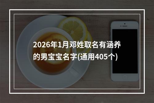 2026年1月邓姓取名有涵养的男宝宝名字(通用405个)