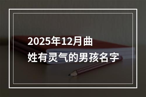 2025年12月曲姓有灵气的男孩名字