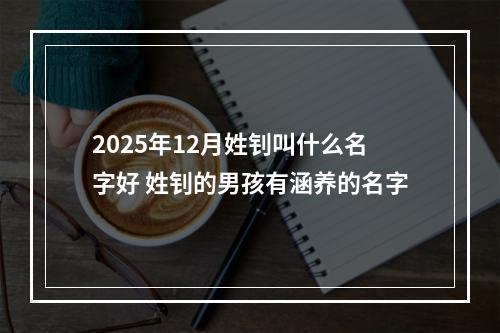 2025年12月姓钊叫什么名字好 姓钊的男孩有涵养的名字