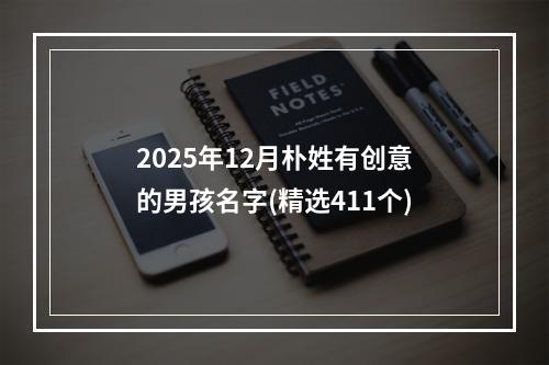 2025年12月朴姓有创意的男孩名字(精选411个)