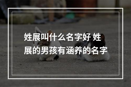 姓展叫什么名字好 姓展的男孩有涵养的名字