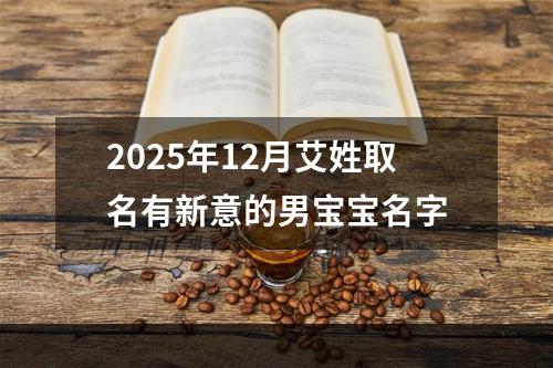 2025年12月艾姓取名有新意的男宝宝名字