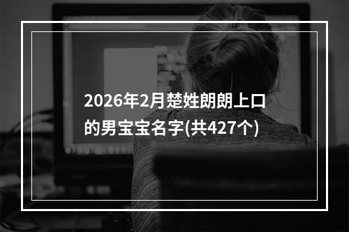 2026年2月楚姓朗朗上口的男宝宝名字(共427个)