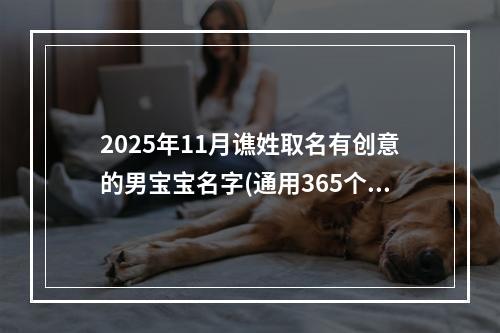 2025年11月谯姓取名有创意的男宝宝名字(通用365个)