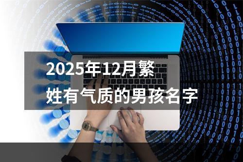 2025年12月繁姓有气质的男孩名字