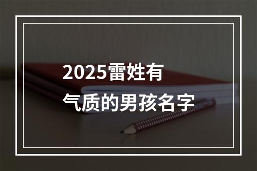 2025雷姓有气质的男孩名字