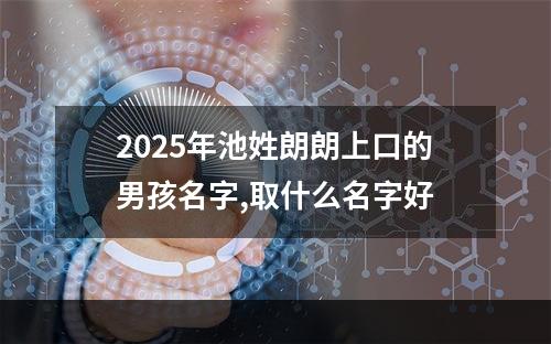 2025年池姓朗朗上口的男孩名字,取什么名字好