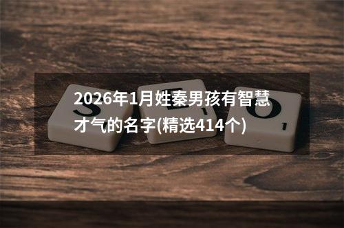 2026年1月姓秦男孩有智慧才气的名字(精选414个)