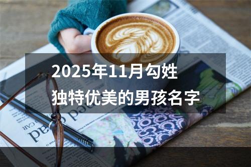 2025年11月勾姓独特优美的男孩名字