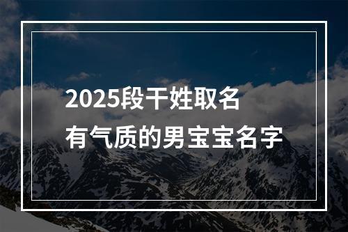 2025段干姓取名有气质的男宝宝名字