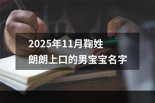 2025年11月鞠姓朗朗上口的男宝宝名字
