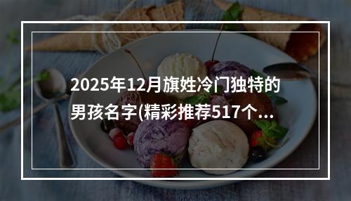 2025年12月旗姓冷门独特的男孩名字(精彩推荐517个)