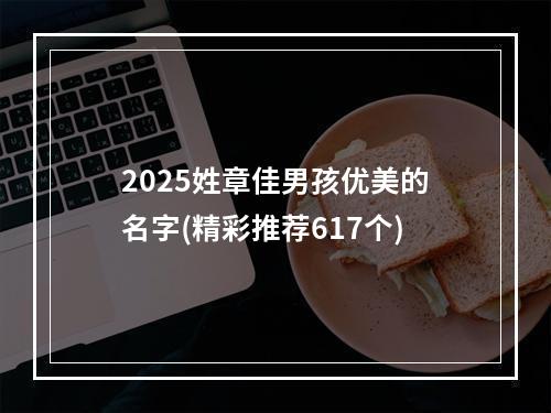 2025姓章佳男孩优美的名字(精彩推荐617个)