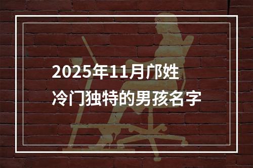 2025年11月邝姓冷门独特的男孩名字