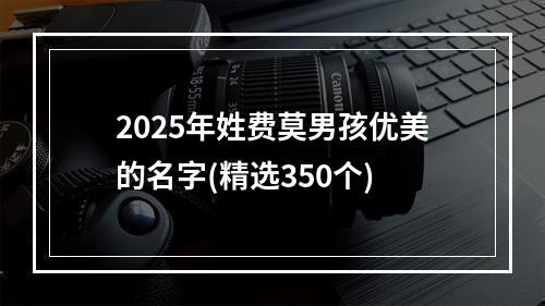 2025年姓费莫男孩优美的名字(精选350个)