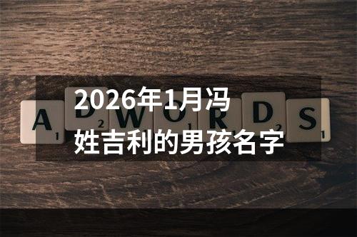2026年1月冯姓吉利的男孩名字