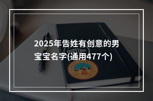 2025年告姓有创意的男宝宝名字(通用477个)