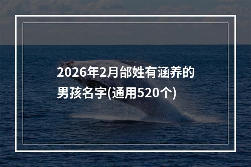 2026年2月邰姓有涵养的男孩名字(通用520个)