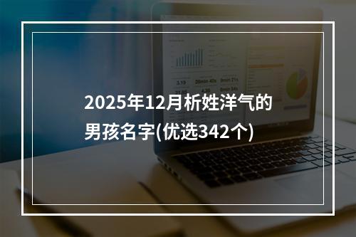 2025年12月析姓洋气的男孩名字(优选342个)