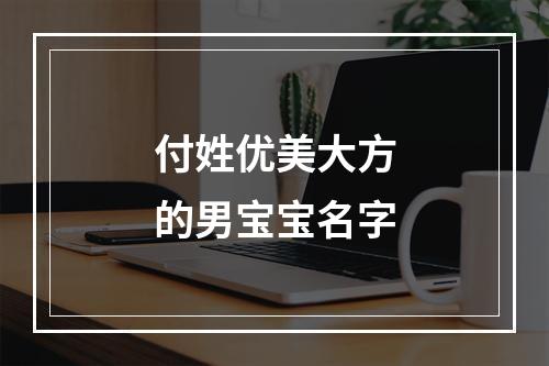 付姓优美大方的男宝宝名字