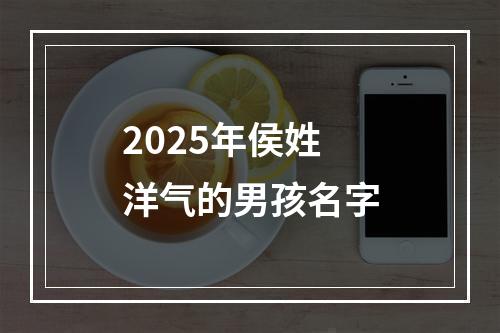 2025年侯姓洋气的男孩名字
