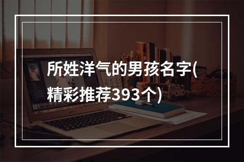 所姓洋气的男孩名字(精彩推荐393个)