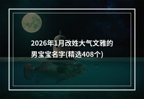 2026年1月改姓大气文雅的男宝宝名字(精选408个)