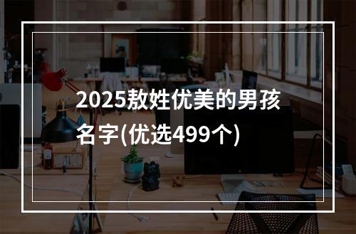 2025敖姓优美的男孩名字(优选499个)