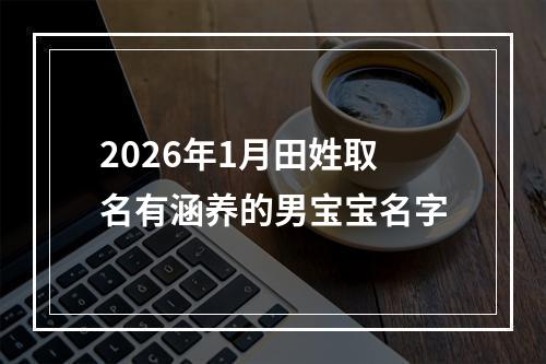 2026年1月田姓取名有涵养的男宝宝名字