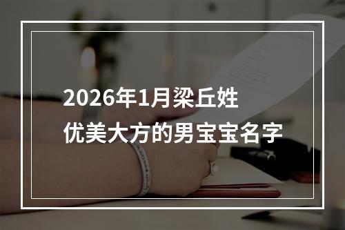 2026年1月梁丘姓优美大方的男宝宝名字