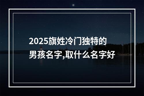 2025旗姓冷门独特的男孩名字,取什么名字好