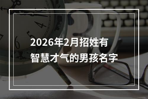 2026年2月招姓有智慧才气的男孩名字