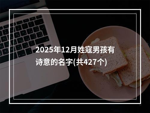 2025年12月姓寇男孩有诗意的名字(共427个)