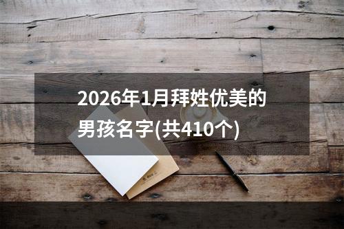2026年1月拜姓优美的男孩名字(共410个)
