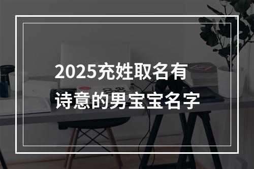 2025充姓取名有诗意的男宝宝名字